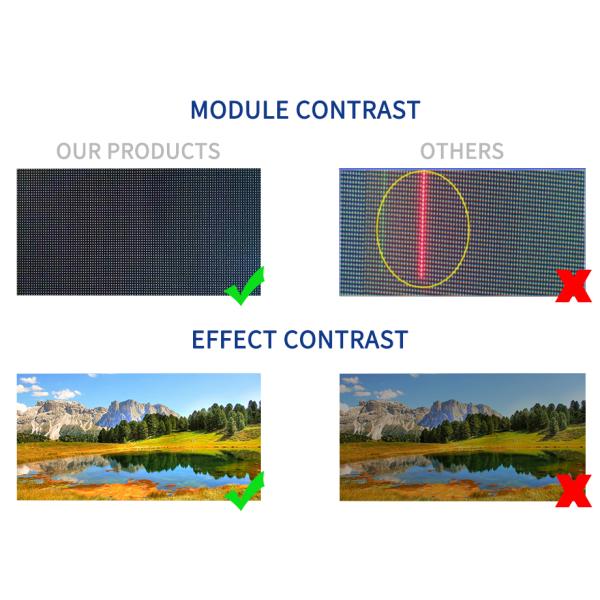 250*250mm Tamaño del módulo pantalla de LED 500*500mm Panel LED de alquiler en interiores de color completo LED pared de vídeo para eventos en interiores