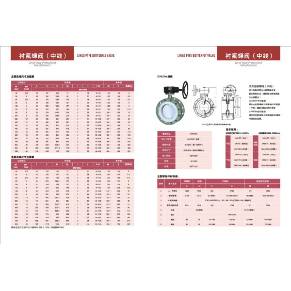 PE Lined Steel  Ball valve Butterfly valve check valve Fluorine stop valve Fluorine lined pipe fittings Fluorine