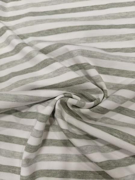 Tejido de punto a rayas de buena calidad, agradable para la piel y cómodo, para camiseta