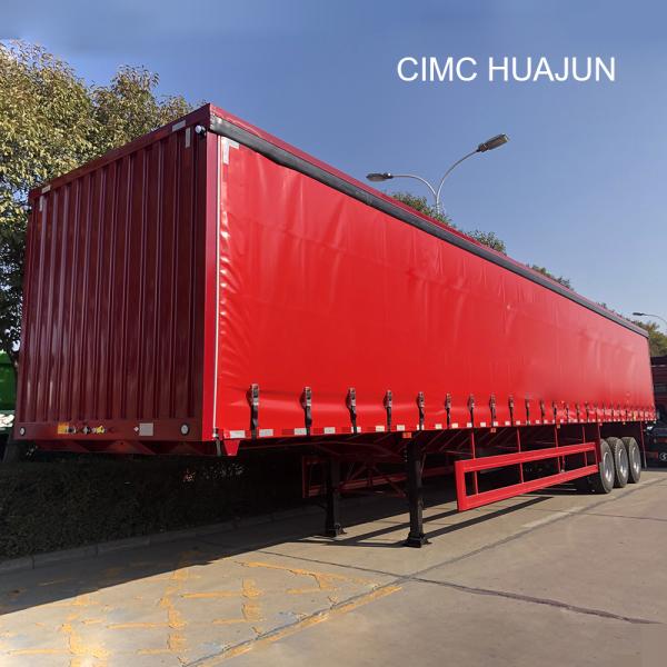 13750*2550*3850mm CIMC HUAJUN 3 Axles T700/Q345 Steel Cargo Transport Box Trailer 2021