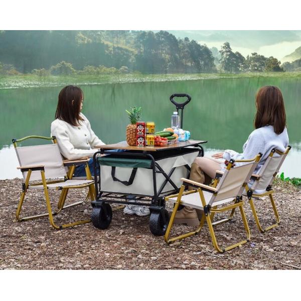 Kermit Chair Foldable Portable Ultra-Light Metal Chair, Portable Wood Beach Chairs, Outdoor Folding Chair