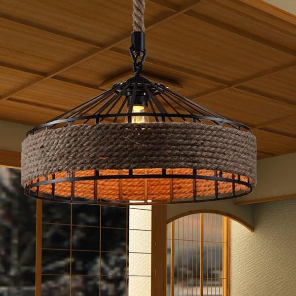 Vintage  rope pendant light chandelier Lighting For dining room Kitchen (WH-VP-15)