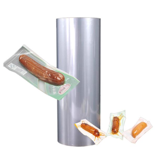 Printable Logo Laminated PVDC Thermoforming Film Medium Barrier Multilayer PA PE Food Packaging Material