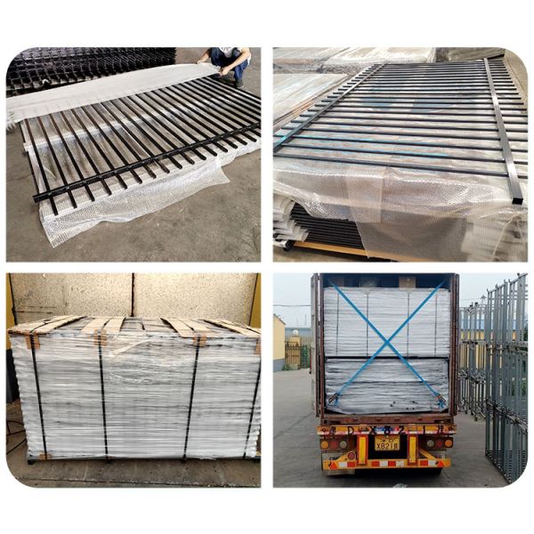 Durable Tubular Steel Fence Made From Galvanized Steel Pipe With Powder Coated Surface Treatment For Corrosion Resistance And Long Lasting