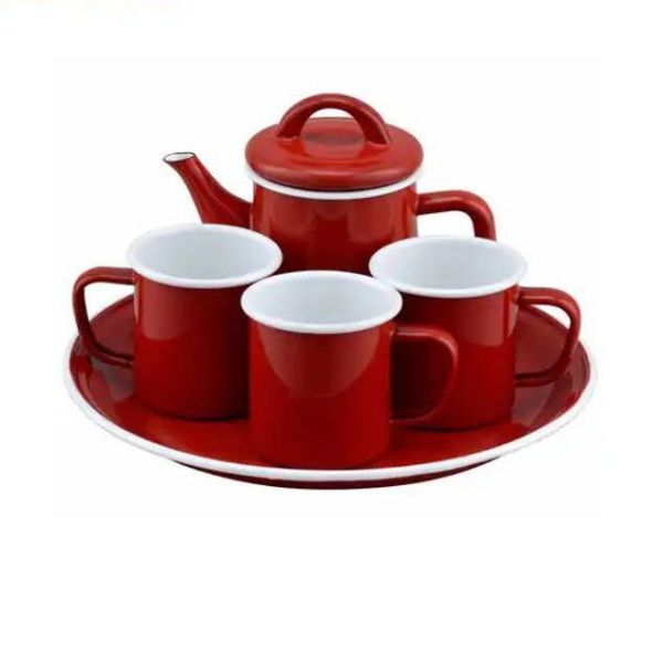 Customized Color Enamel Kettle Classic Saudi Type Enamel Coating Double Coating Teapot