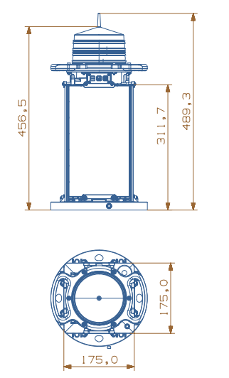 IALA Aids To Navagation Solar LED Marine Lantern 384Wh For Buoy Marker