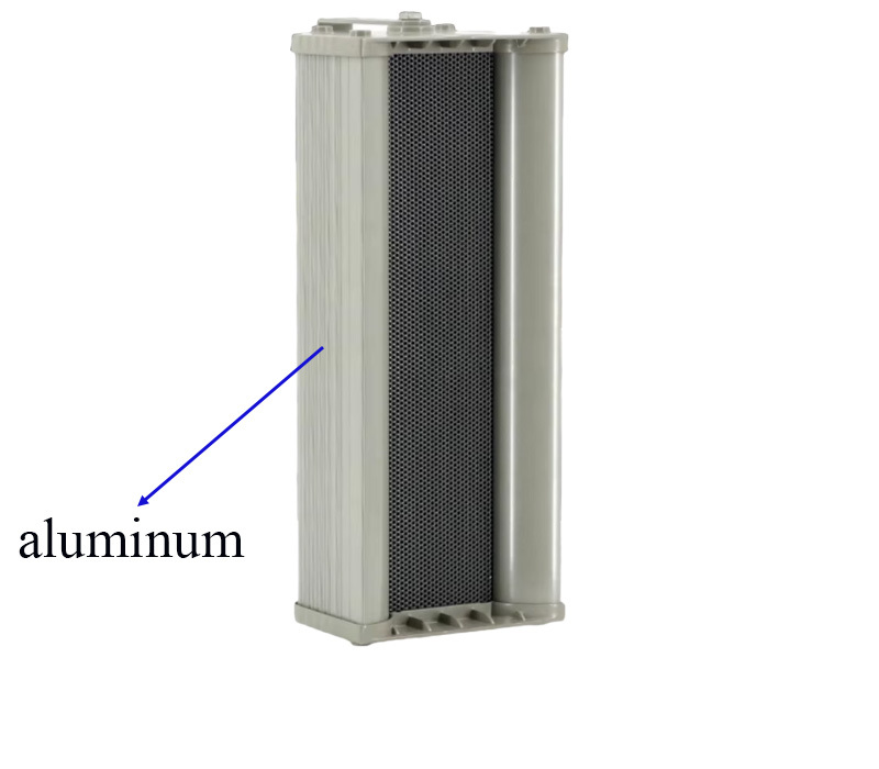 Two Way 100V Line Column Speakers 40W Aluminum PA Loudspeaker