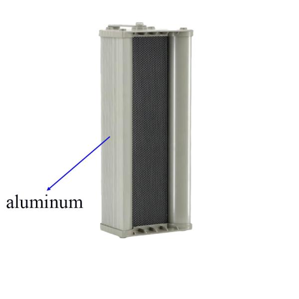 30w Waterproof Speaker Aluminum Column Speaker PA System 3*4-inch Woofer 1-inch Tweeter for Garden Park 