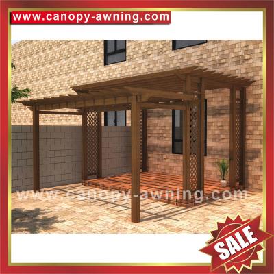 public outdoor garden leisure park wood style aluminium aluminum metal grape trellis Pergola vine grids sunshade shelter