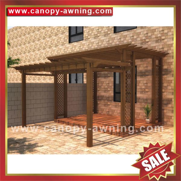 outdoor wood look garden park grape aluminium aluminum alu grape trellis Pergola shelter-nice sunshade for garden villa