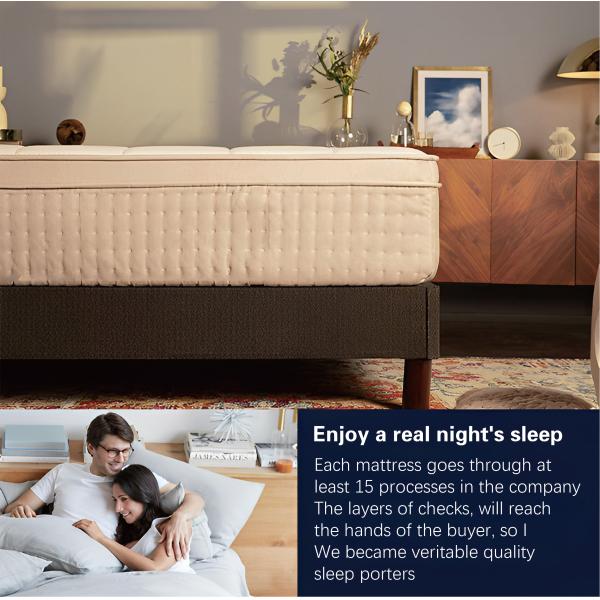Customized Color Gel Memory Foam Mattress with Natural Latex and Independent Spring