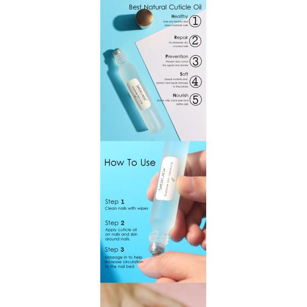 Soins Nutritifs Rose Gold Flacon Marque Privée Vente en Gros Huile à Cuticules pour Ongles Stylo Roller Contenant Personnalisé