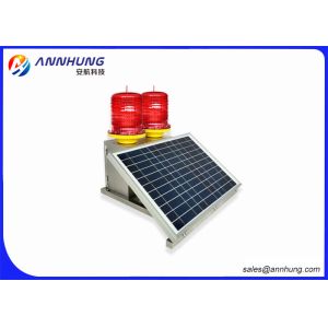 Red Flashing FAA L864 Double Solar Obstruction Light Type B For Electric Tower