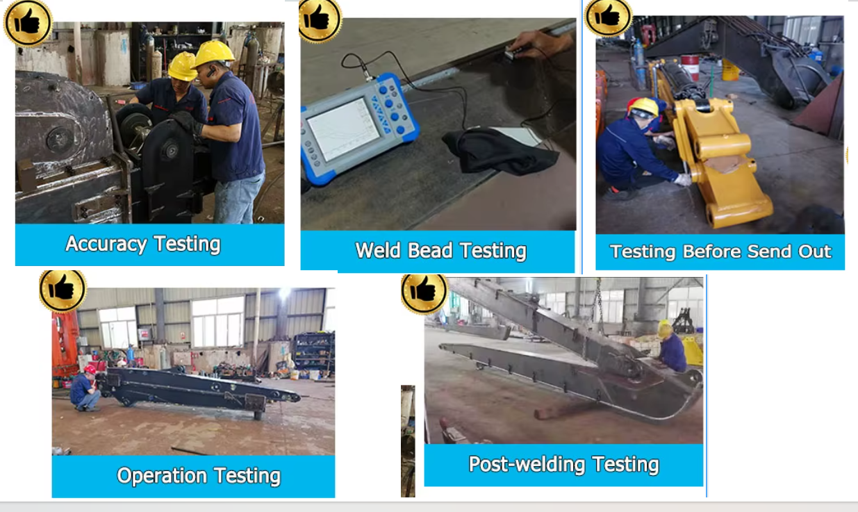 High Efficiency 20-27 Ton Excavator 10-12m Sliding Boom Arm Telescopic Arm for Construction