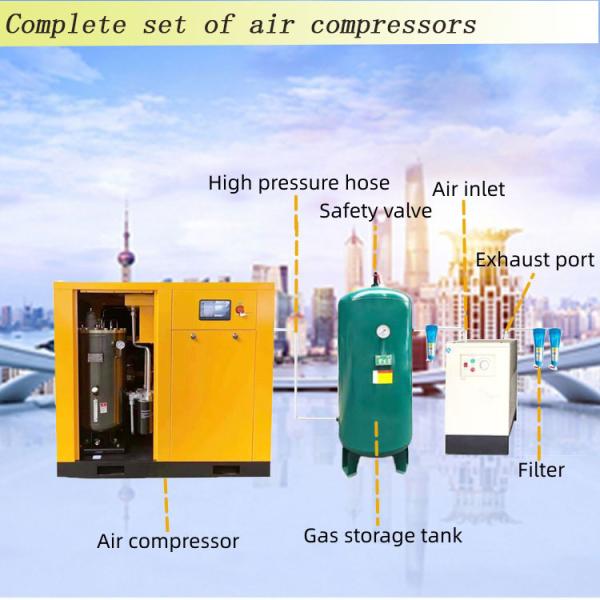 10hp 7.5Kw дизельный вращающийся винтовой воздушный компрессор с насосами резервуар для промышленного