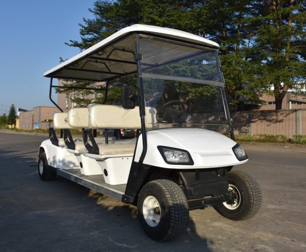 carrinho elétrico do golfe do multi passageiro 48V, carrinho de golfe de 8 pessoas com farol do diodo emissor de luz