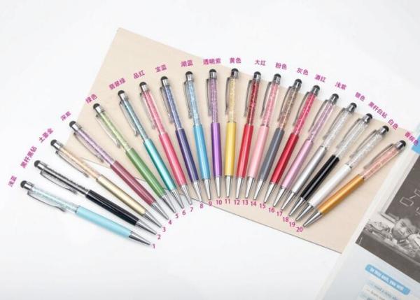 Hot sale Advertising Crystal metal pen with touch screen metal ball pen