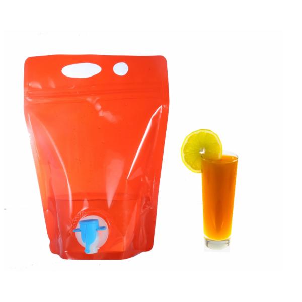 1.5L 2L 3L 5L 10L Aluminum Coated Butterfly Valve BIB Red Wine Bag BiB Bag With Vitop Olive Oil Stand Up Bag With Valve