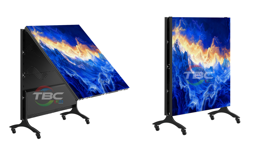 1mx2m P1.25mm 33mm Ultra Slim Foldable LED Poster with 3840Hz Refresh Rate for Digital Advertising
