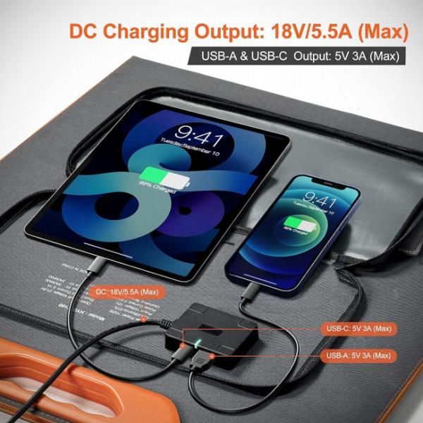 Складной 100W RV Off Grid Солнечная система для кемпинга