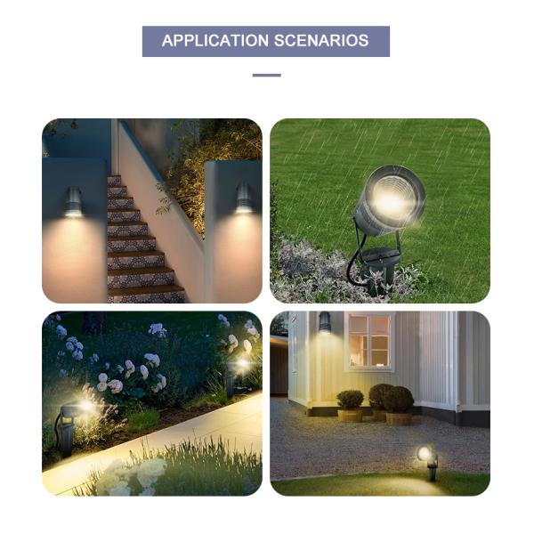 Устойчивое холодное белое DC12v 24V наружное ландшафтное освещение для двора с 4,9FT электрическим проводом