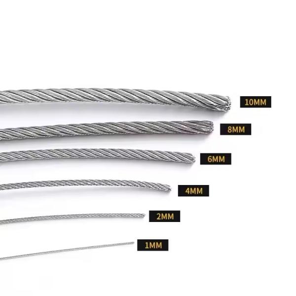 Cable d'aéronef en acier galvanisé de 480 lb résistance à la rupture pour la construction lourde 7x7