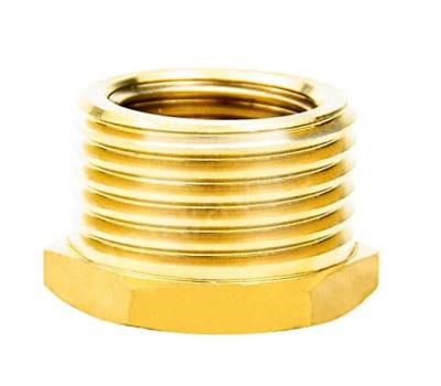 B124 Hex Bushing 1/2 Female NPT × 3/4 Male NPT Brass Tube Fitting