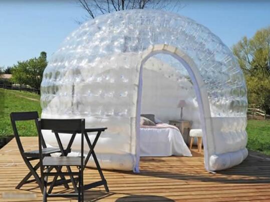 ПВХ брезент диаметр 5M надувная пузырь лагерная палатка надувная пузырь лагерная палатка
