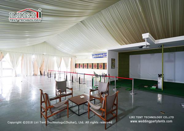 High Safety 12m Wide Sport Event Tents Glass Hard Sidewall For Archery Range