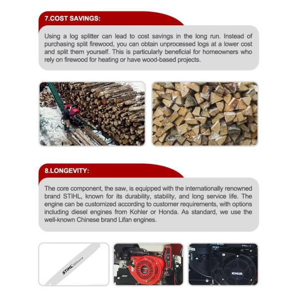 30 ton petrol wood splitter gasoline hydraulic kinetic log splitter cylinder fire wood processor