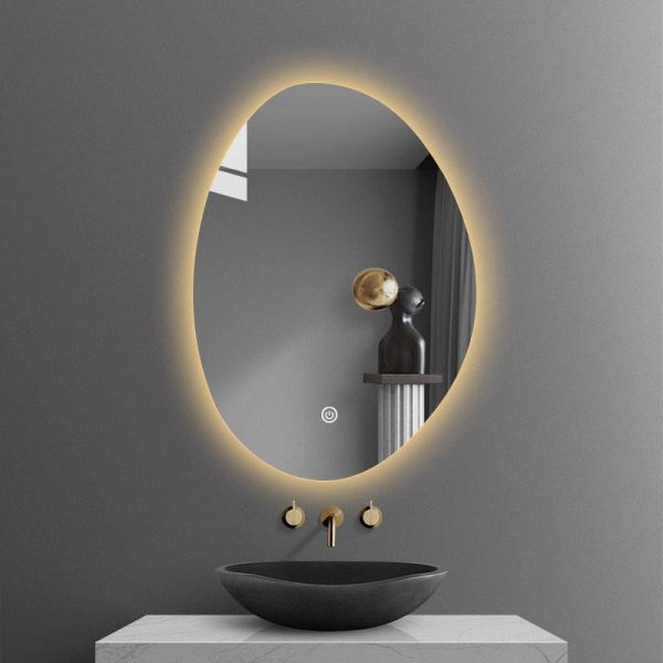 Kingstin Premium Asymmetrical Smart LED Bathroom Mirror | Motion Sensor & Anti-Fog Technology | Modern Minimalist Design