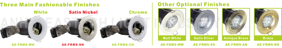 Die Cast Aluminium GU10 Fixed Fire Rated Downlight - Satin Nickel Color