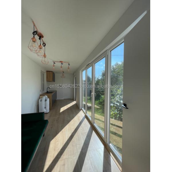 Puerta de vidrio de 40 pies de fácil instalación Prefabricado Contenedor de habitación para alojamiento en hoteles