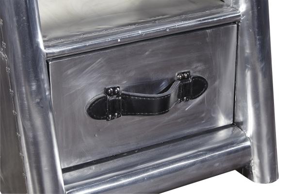 Genuine Leather Handle Vintage Antique Storage Trunk 1 Drawer Strong Canvas For Office