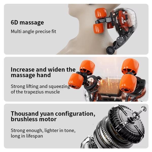 Papillon Shiatsu masajeador de espalda y cuello con calor Shiatsu masajeador de hombro para aliviar el dolor tejido profundo rodillado músculo corporal alivio del dolor Uso en la oficina de automóviles en casa