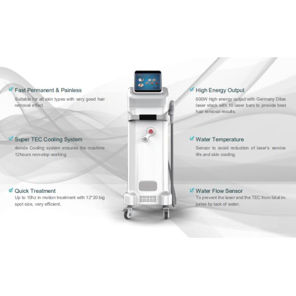 Professional and Effective depilator salon/spa use 808nm diode laser hair removal instrument