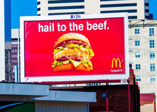 High Resolution Outdoor Advertising LED Display Board Real Pixels SMD2727 6mm Pixels
