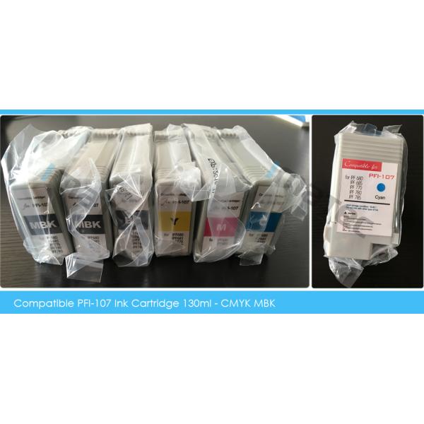 O formato largo da cor vívida cobre 130 ML compatíveis PFI 107 para impressoras de Canon IPF770 IPF780