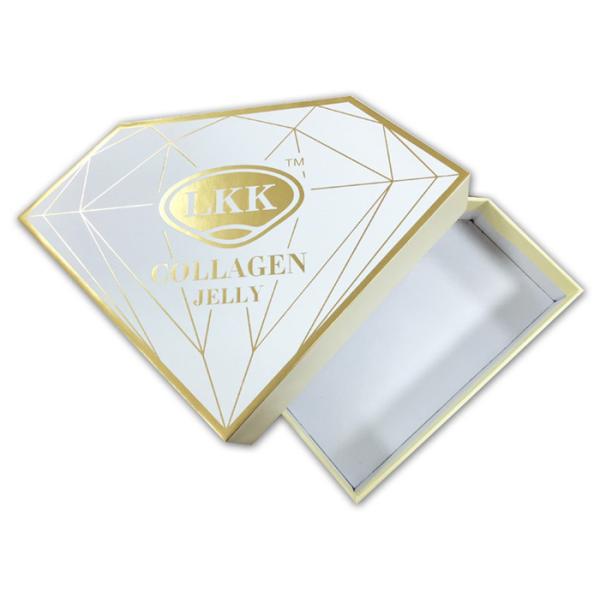 Luxury Diamond Shape Cosmetics Gift Box / 8x8 Gift Box With Logo Stamping