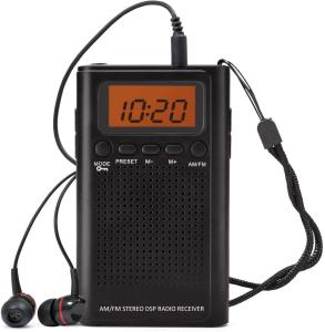 2バンド AM/FM ステレオ ポータブル デジタル ラジオ LCD 画面