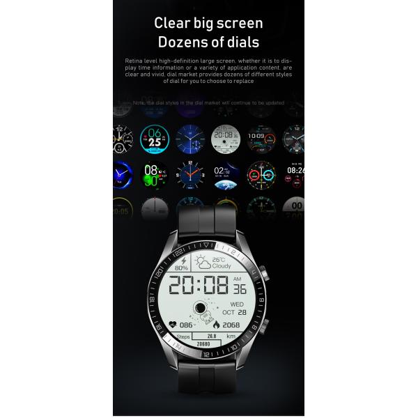 HL59 Smartwatch Electronic Couples 1.28 inch ECG PPG Blood Pressure Watch No Camera