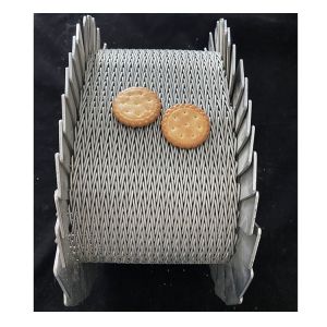 Flat Rolled Biscuit Custom Size Food Grade 304 Herringbone Conveyor Belt Weave Wire Mesh Conveyor Belt for Oven Bakery