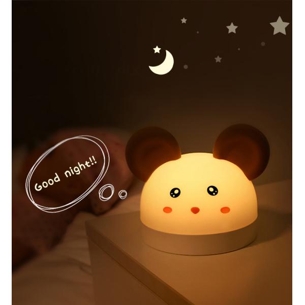 Lâmpada de brinquedo de silicone com silicone suave e 7 cores mudando