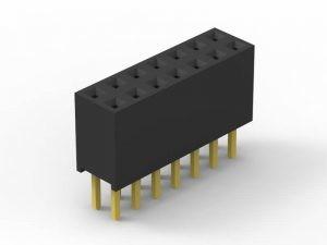 Custom Pin Header Female Connector , Through Hole 2 Pin - 20 Pin Female Header