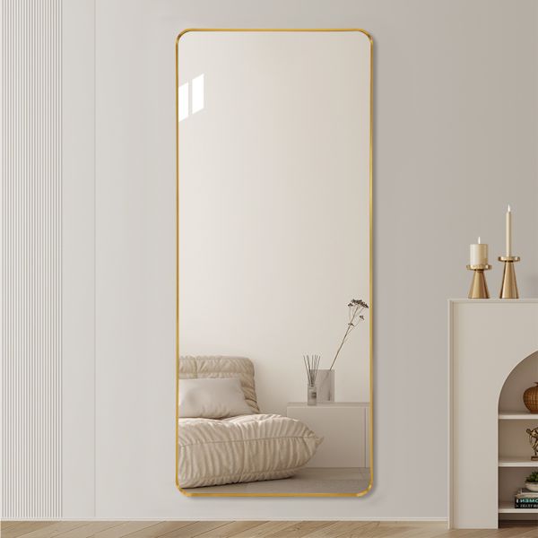 Aluminum Frame Retangular Full Length Dressing Mirror Explosion Proof Rectangular Wall Mirror