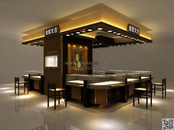 Luxurious free original design jewelry display showcase jewelry kiosk