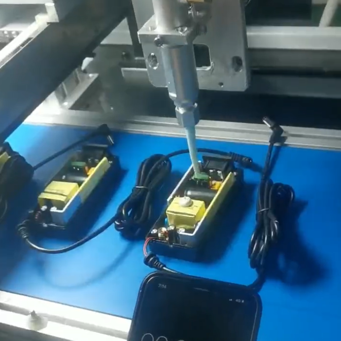 Four-axis Visual High Speed Inline Dispensing Machine Working with Conveyor