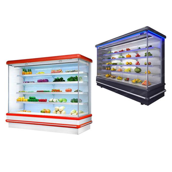 4 capas del estante de Multideck del refrigerador vegetal de la bebida más desapasible abierta del vino