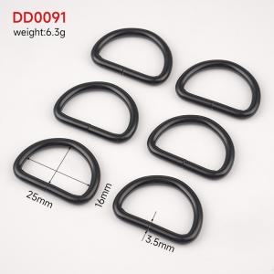 D Shape Black Metal Hardware for Bags 1 Inch D-Ring Custom D Ring Belt