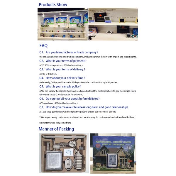 WS2040 Wireless Indoor And Outdoor Weather Station High Accuracy Temperature ±1.0°C